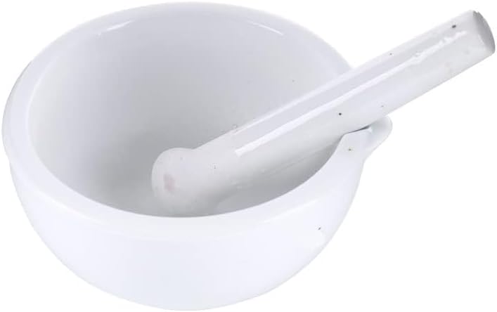 Yeehtech Mortar And Pestle, Spice Crusher, Ceramic Mixing Grinding Bowl, Pepper Mill Mortar Pestle, Garlic Grinder, Pharmacy Herbs Bowl Mill Crusher DIY Kitchen- 2.36 inch - Image 4